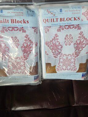 Jack Dempsey Stamped Embroidery Quilt Blocks